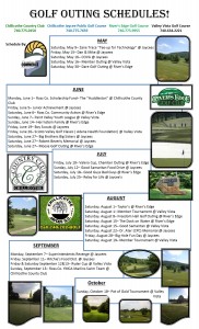 2015 Golf Outing Schedule 5-8-15